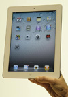Showing the white iPad 2