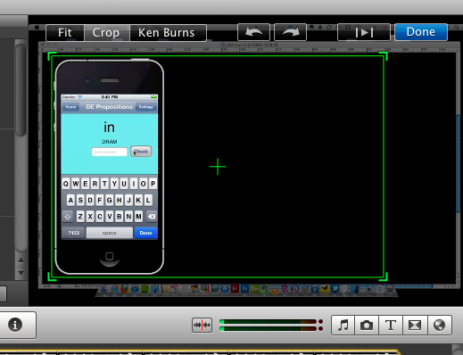Then you will be able to crop the video