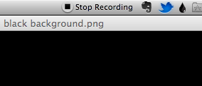 Click stop on the status bar